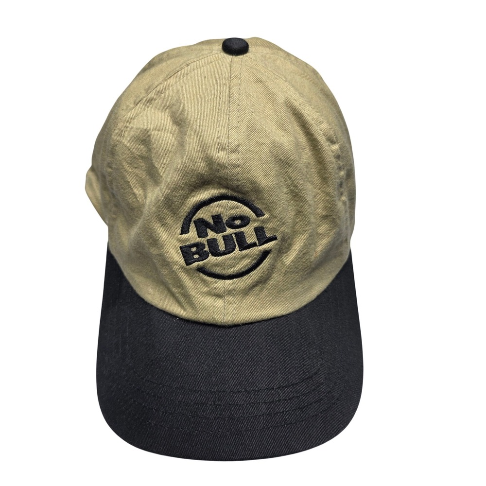 Vintage Winston‎ No Bull Cigarette Promo Hat Khaki Black Cotton Adjustable Cap